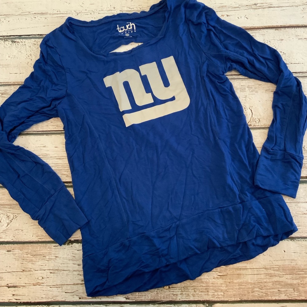 Touch by Alyssa Milano Open Back Long Sleeve New York Giants Shirt - Large
